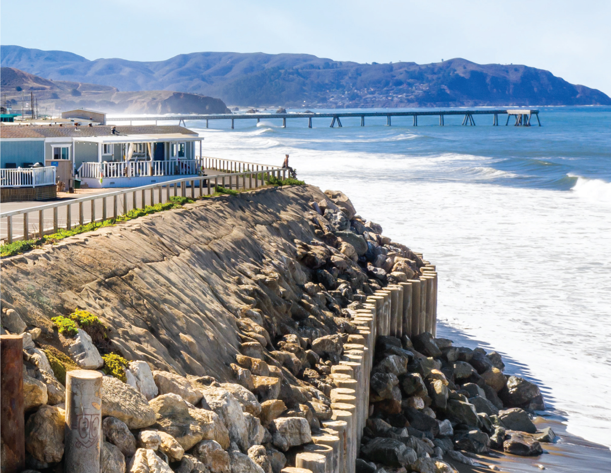 view of the pier and beach near our Pacifica rental homes